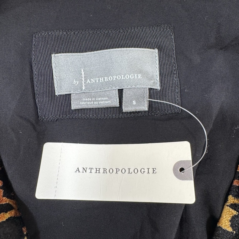 NEW Anthropologie Short Sleeve Velvet Animal Print Mini Dress Womens Small $188 - Picture 8 of 13